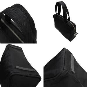 Prada Leather Logo Classic Triangle Handbag Black